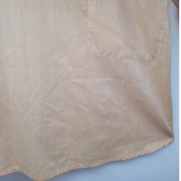 Vintage Tan Beaded Embroidered‎ Cottage Asian Smock Tunic - Picture 7 of 9